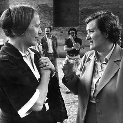 1978 Roma, Nilde Jotti e il Ministro della Sanita' Tina Anselmi