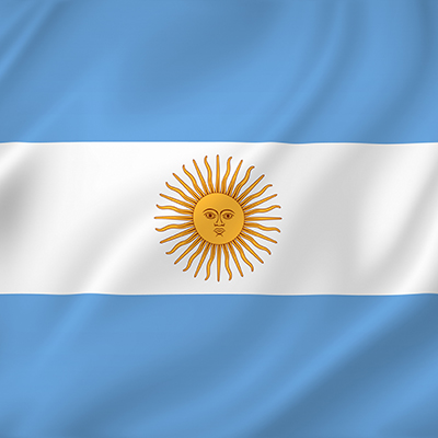 Argentina national flag background texture.