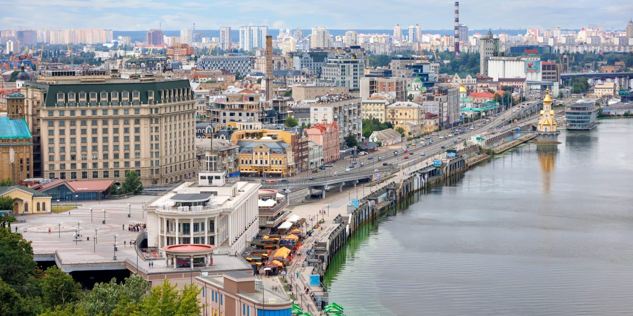 Kiev_ veduta aerea stazione fluviale Dnipro
