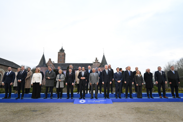 I leader dell’Unione europea riuniti al Castello di Alden Biesen per il ritiro informale dedicato alla competitività. © Consiglio europeo