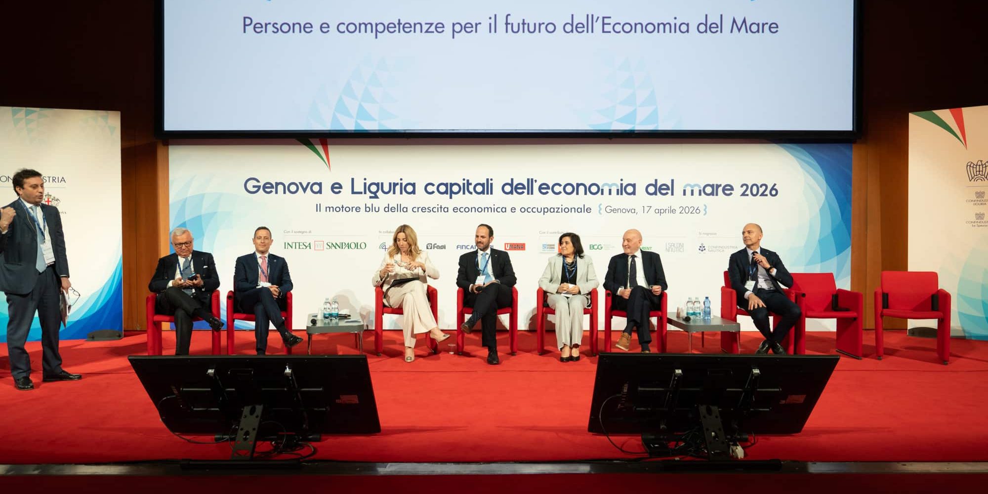 l terzo panel “Persone e competenze per il futuro dell’Economia del Mare”, durante la seconda giornata dell’evento “Genova e Liguria capitali dell’economia del mare 2026”, dedicato al tema della formazione e del lavoro nelle filiere della Blue Economy.