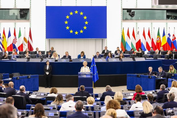 Ursula von der Leyen durante il Discorso sullo Stato dell’Unione 2026 al Parlamento europeo. Ursula von der Leyen durante il Discorso sullo Stato dell’Unione 2026 al Parlamento europeo.