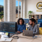 Il team di Moneta nella sede della startup a Canepina, in provincia di Viterbo.