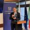 Il presidente di Confindustria, Emanuele Orsini, in conferenza stampa a Bruxelles